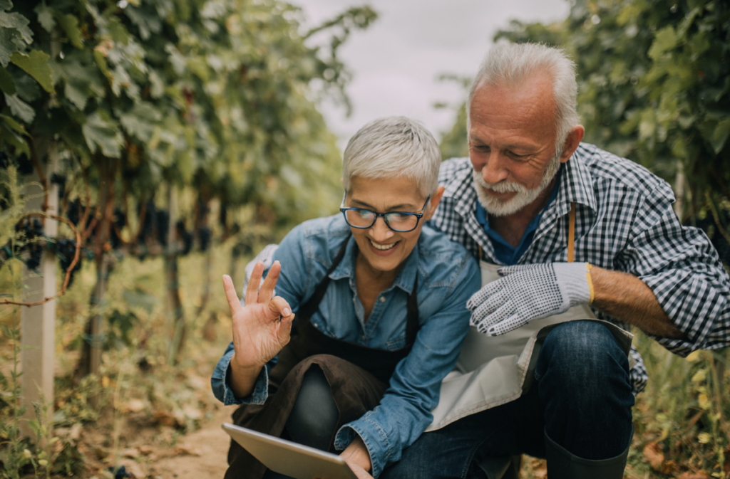 Enjoying retirement gardening