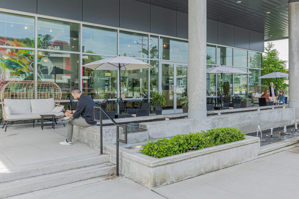 Cedar Rock Financial Latimer Walk Cafe Outside